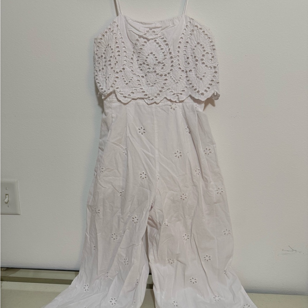 White Eyelet Jumpsuit
